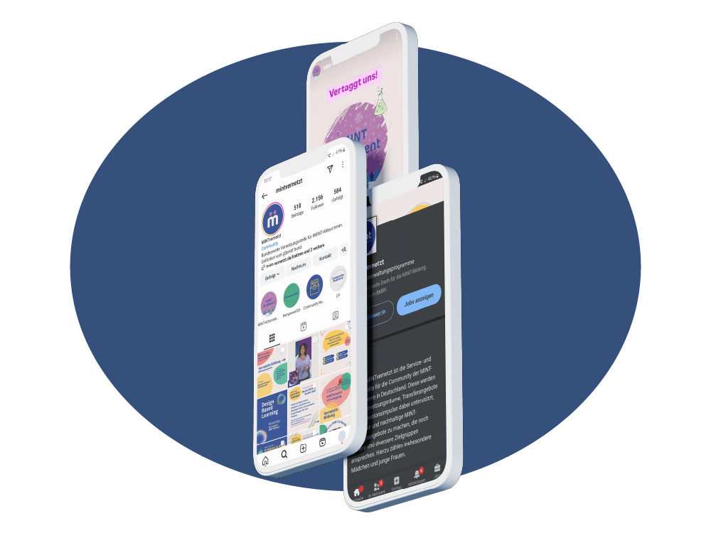 Mockup verschiedener Mobiltelefone